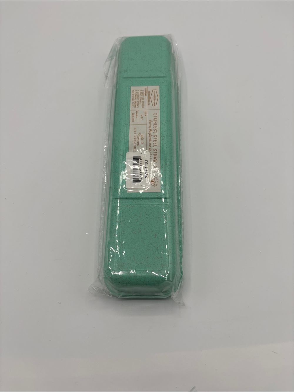 DesignWorks Ink Mint Stainless Steel Straw Set with Gold-Stamped Case - Picture 7 of 10